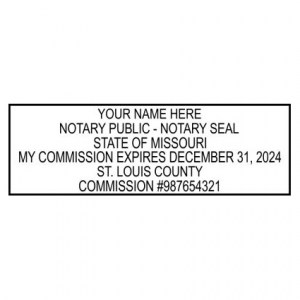 Heavy Duty Round Self-Inking Missouri Notary Stamp