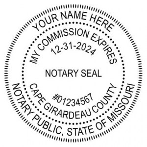 Heavy Duty Round Self-Inking Missouri Notary Stamp